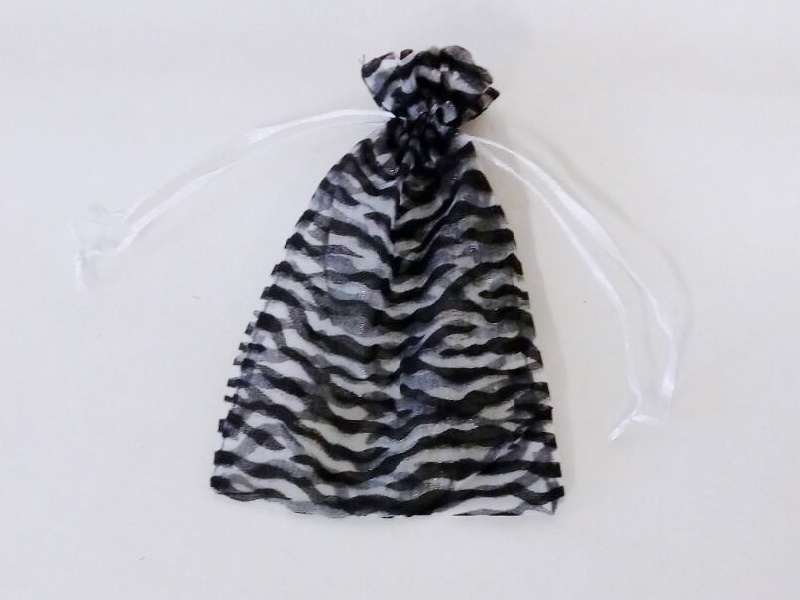Organzový sáček zebra malý, 20ks, 10 x 14 cm