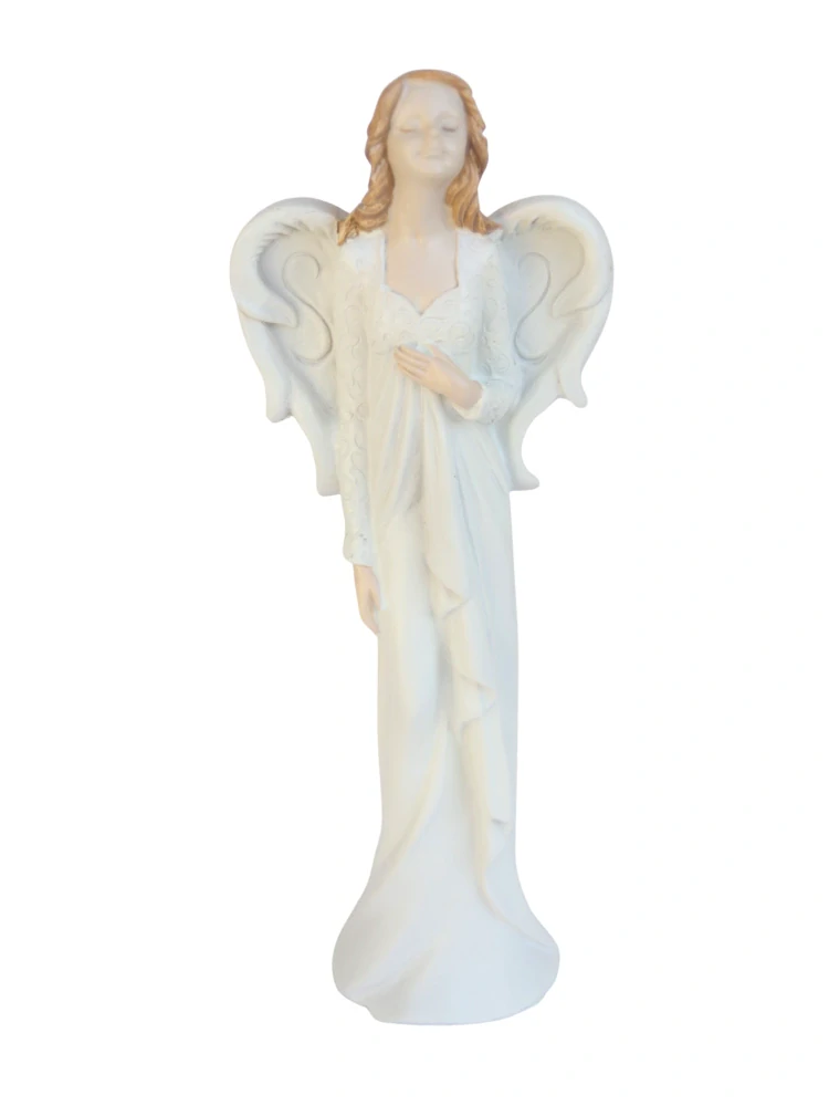 Anděl s bílými šaty, 28 cm