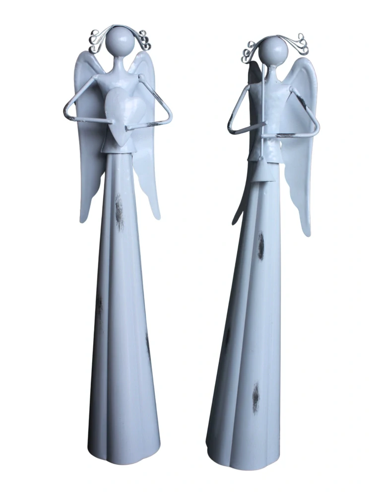 Anděl plechový, 2ks set, 40 cm