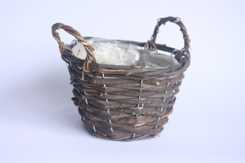 Květináč proutěný, KULATÝ, 17x15cm