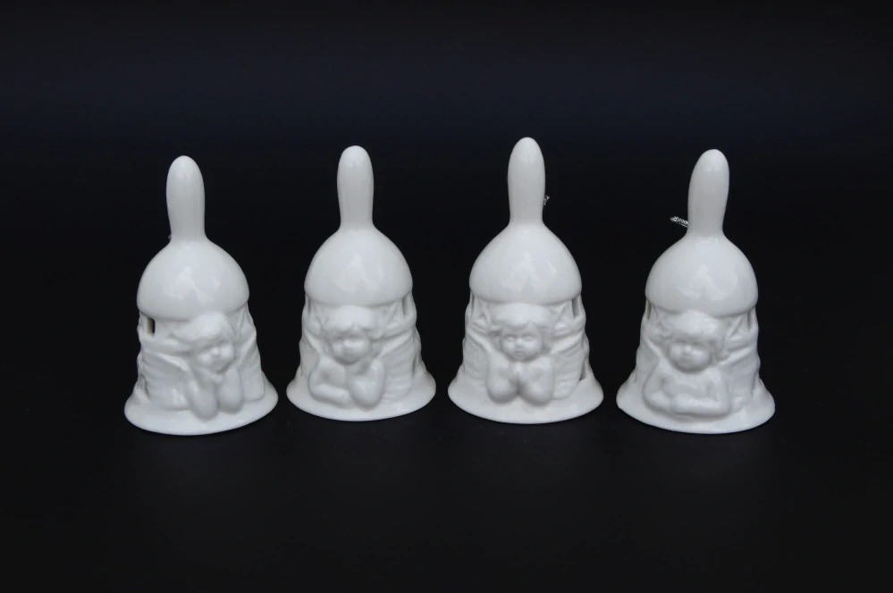 Zvonek bílý anděl, 11,5 cm - 1ks
