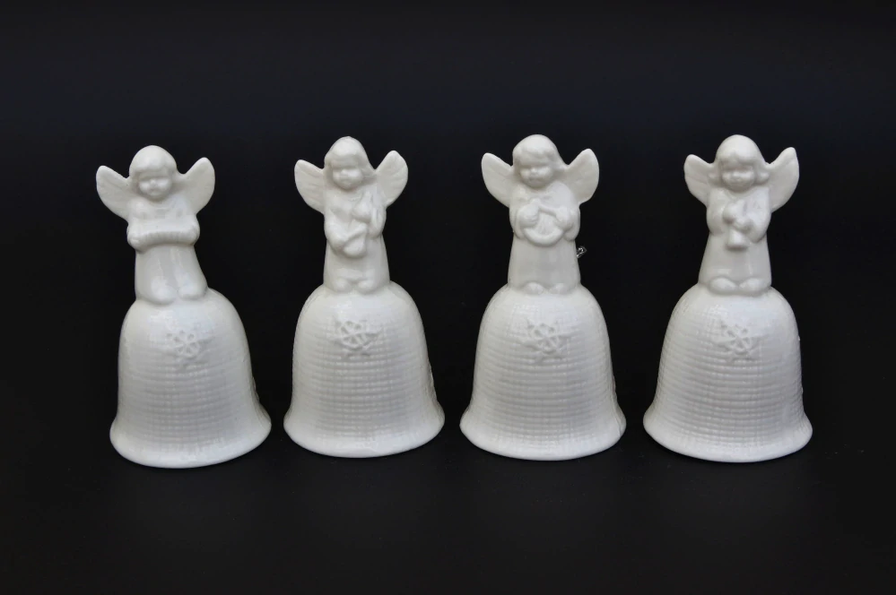 Zvonek anděl bílý, 11,5 cm - 1ks