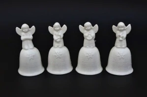 Zvonek anděl bílý, 11,5 cm - 1ks