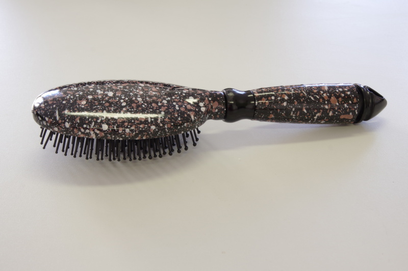 Kartáč na vlasy, mramorový design, 22.5cm