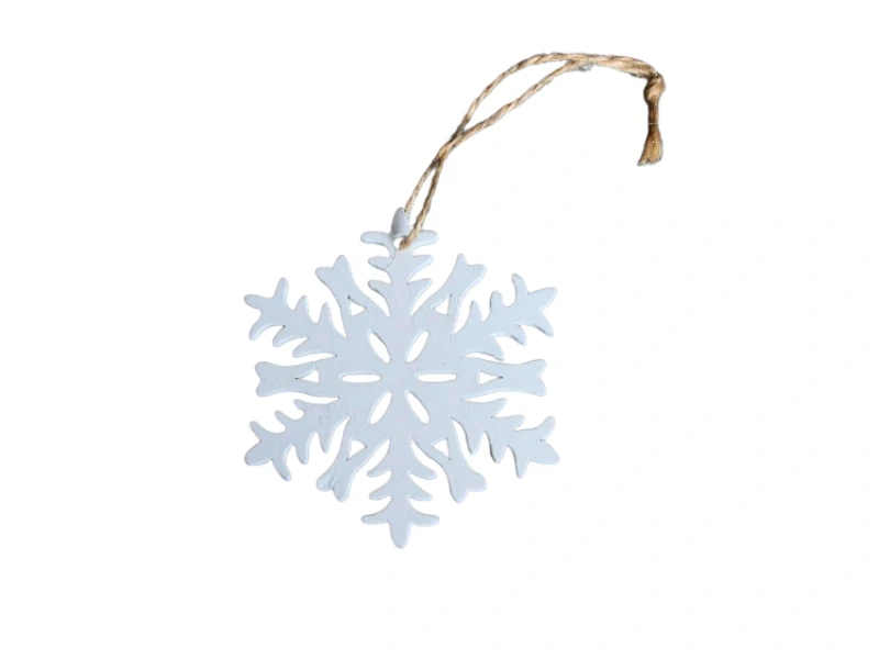 Dřevěná vánoční ozdoba Anděl / Vločka - 100 ks balení