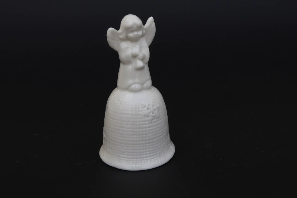 Zvonek anděl bílý, 11,5 cm - 1ks