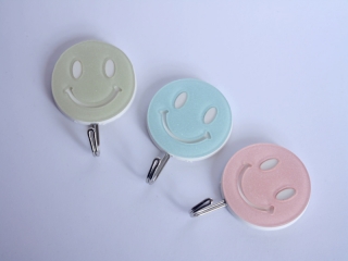 Háček, SMILE, 3 barvy, 7cm - 2ks v balení