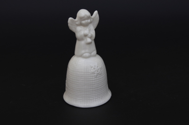 Zvonek anděl bílý, 11.5cm