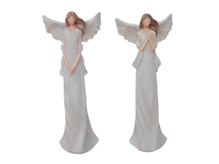 Anděl v šedých šatech – 2 designy, 24 cm