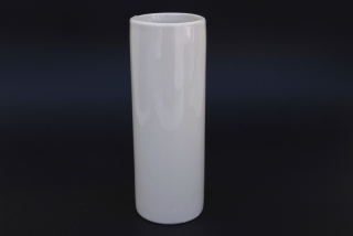 Váza, válec, 20cm, krémová