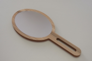 Zrcátko, do ruky, dřevněné, 27cm