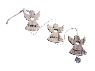 Andělé - štěstí/zdraví/láska - 1ks